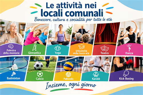 Iniziative e attivita' nei locali comunali