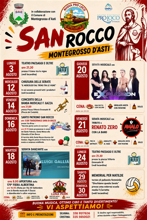 Festa Patronale di San Rocco 2026